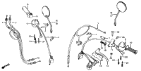 Handle Lever + Cable + Switch + Mirror
