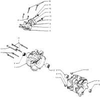 Crankcase + Inlet Pipe