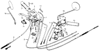Handle Lever + Switch + Cable 79-80
