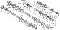 Transmission + Kick Starter Spindle