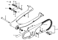 Swingarm + Chain Case