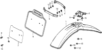Front Fender + Front Numberplate 83-84