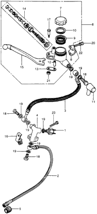 Master Cylinder + Front Brake Hose