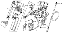 Speedometer + Horn + Key Set