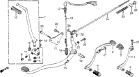 Cm400c/Tpedals - Change & Brake + Kick Starter Arm