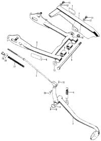 Swingarm + Chain Case + Rake Pedal