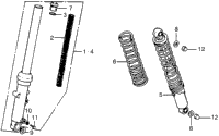Front Fork + Rear Shock Absorber