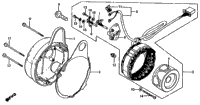 Alternator Cover + Alternator