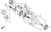 Crankshaft + Piston 80-82