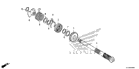 KICK STARTER SPINDLE