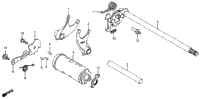 Gearshift Drum + Shift Fork