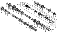 Transmission + Kick Starter Spindle