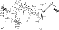 Stand + Step Kick Starter Arm + Rear