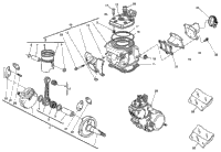 Cylinder Head, Cylinder, Piston, Crankshaft