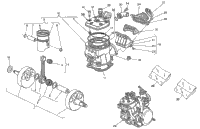 Cylinder Head, Cylinder, Piston, Crankshaft