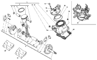 Cylinder Head, Cylinder, Piston, Crankshaft