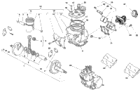 Cylinder Head, Cylinder, Piston, Crankshaft