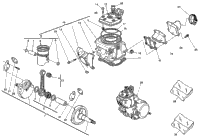 Cylinder Head, Cylinder, Piston, Crankshaft