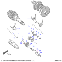 Drive Train, Shift Forks & Drum N21lcbrr All Options