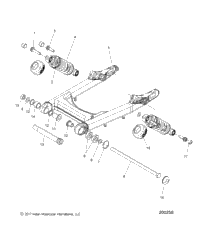 Suspension, Rear Asm., Swing Arm And Shocks N21mta00/Mtb00/Mtg00/Mth00 All Options