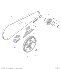 Drive Train, Drive Sprocket, Belt & Guard N21lcbrr All Options