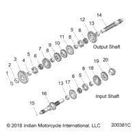 Drive Train, Input/Output Shaft Asm. N21tvaca All Options