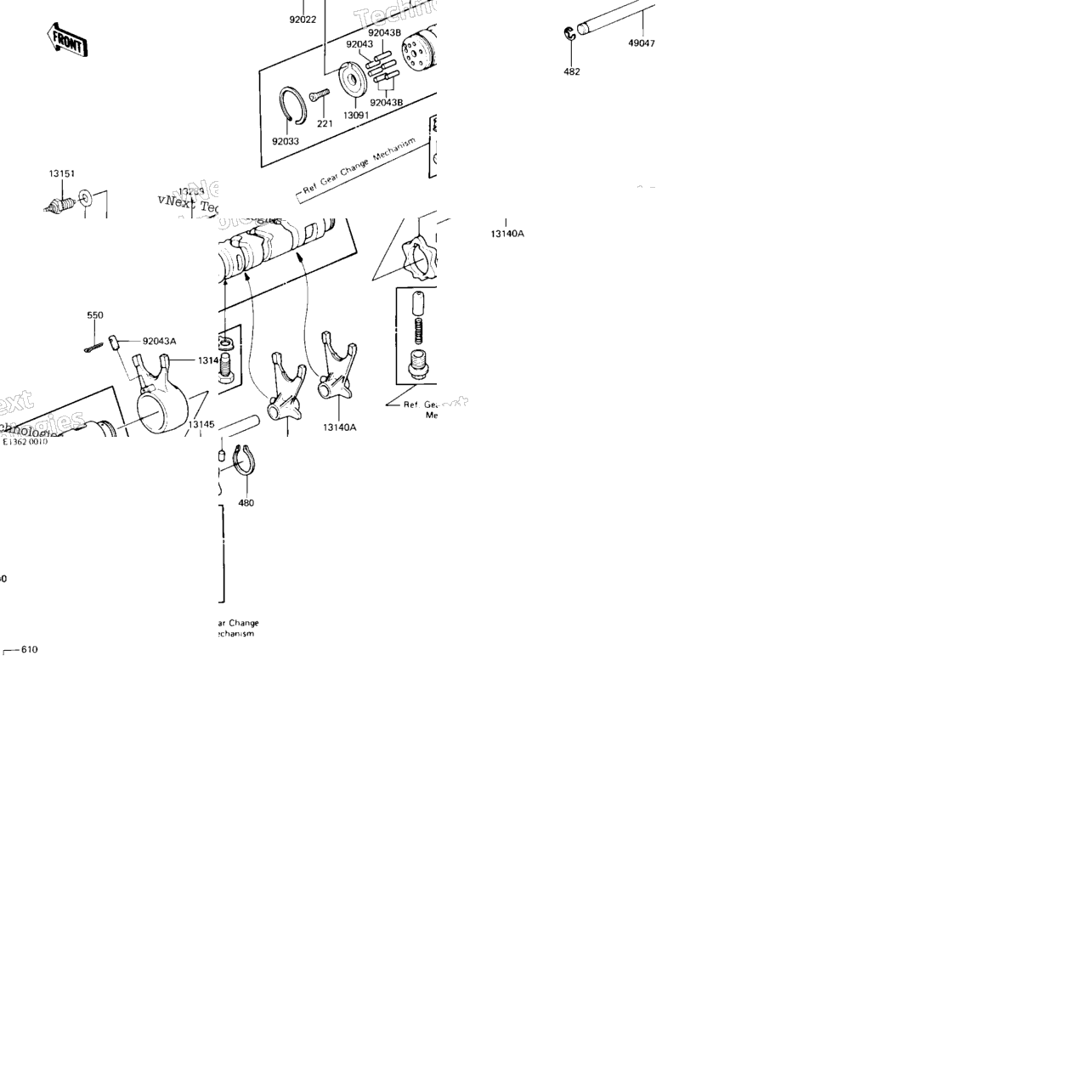 Gear Change Drum & Forks