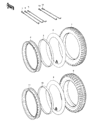 Wheels/Tires ('80-'81 Ke175-D2/D3)