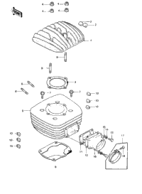 Cylinder Head/Cylinder/Reed Valve ('80-'