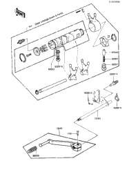 Gear Change Mechanism ('82-'83 C3/C4)