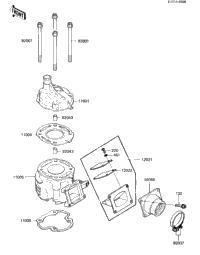Cylinder Head/Cylinder/Reed Valve ('84 K