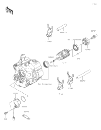 Gear Change Drum/Shift Fork(S)