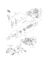 Gear Change Drum/Shift Fork(S)