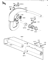 Muffler ('84 Kx250-C2)