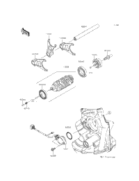 Gear Change Drum/Shift Fork(S)