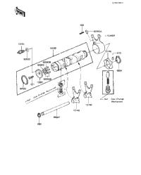 Gear Change Drum & Forks ('82-'83 C3/C4)
