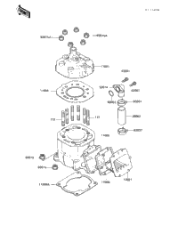 Cylinder Head/Cylinder/Reed Valve ('83 K