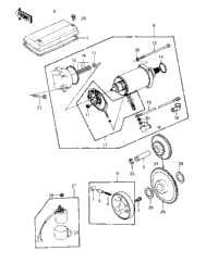 Starter Motor/Starter Clutch ('80-'81 C1