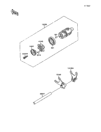 Gear Change Drum/Shift Fork(S)