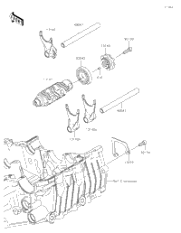 Gear Change Drum/Shift Fork(S)