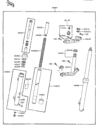 Front Fork ('85 Kx80-E3)