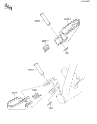 Footrests ('85 Kx80-E3)