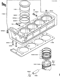 Cylinder/Pistons (-E/No. 030893)