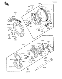 Rear Hub/Brake/Chain ('83 A1)