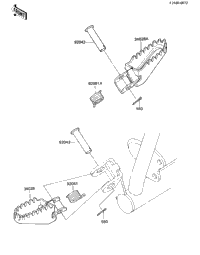 Footrests ('84 Kx80-E2)