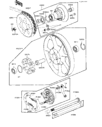Rear Wheel/Hub/Brake/Chain ('82-'83 C3/C
