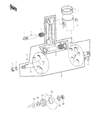 Crankshaft/Piston/Rotary Valve ('80-'81