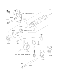 Gear Change Drum/Shift Fork(S)
