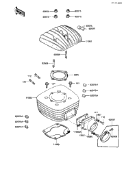 Cylinder Head/Cylinder/Reed Valve ('82-'