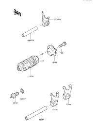 Gear Change Drum & Forks